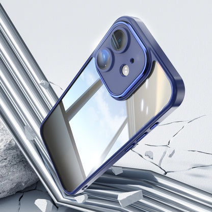 For iPhone 12 Acrylic Hybrid TPU Armor Shockproof Phone Case(Blue) by buy2fix