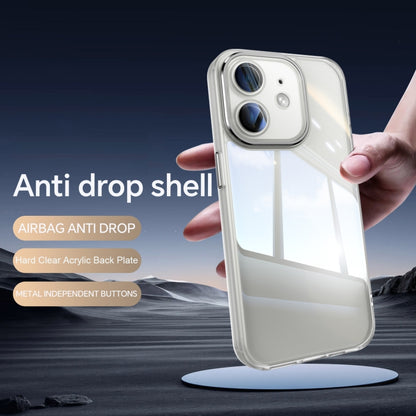For iPhone 12 Acrylic Hybrid TPU Armor Shockproof Phone Case(Transparent) by buy2fix