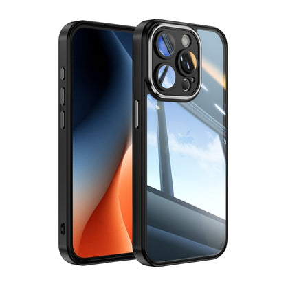 For iPhone 12 Pro Acrylic Hybrid TPU Armor Shockproof Phone Case(Black) by buy2fix