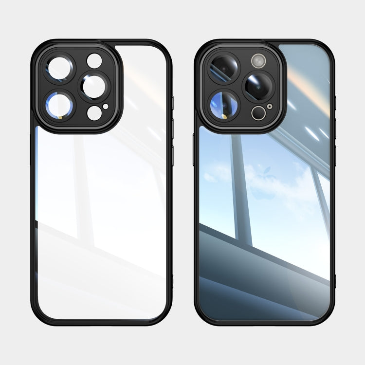 For iPhone 12 Pro Acrylic Hybrid TPU Armor Shockproof Phone Case(Black) by buy2fix
