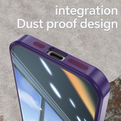 For iPhone 12 Pro Acrylic Hybrid TPU Armor Shockproof Phone Case(Purple) by buy2fix