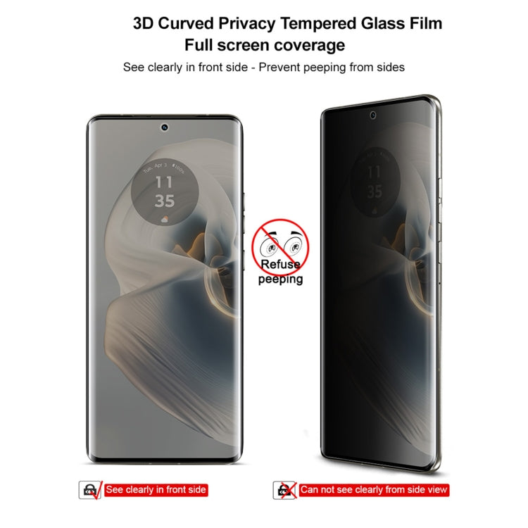 For Motorola Edge 50 Fusion imak 3D Curved HD Full Screen Anti-spy Tempered Glass Protective Film by imak