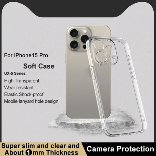 For iPhone 15 Pro IMAK UX-5 Series Transparent TPU Phone Case(Transparent) - iPhone 15 Pro Cases by imak | Online Shopping UK | buy2fix