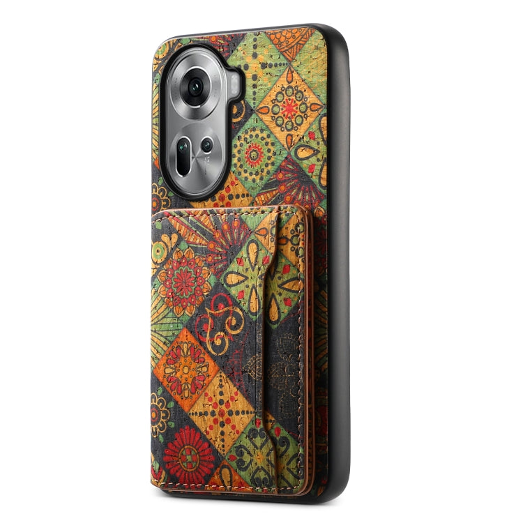 For OPPO Reno11 Global Card Slot Holder Phone Case(Autumn Yellow) by buy2fix