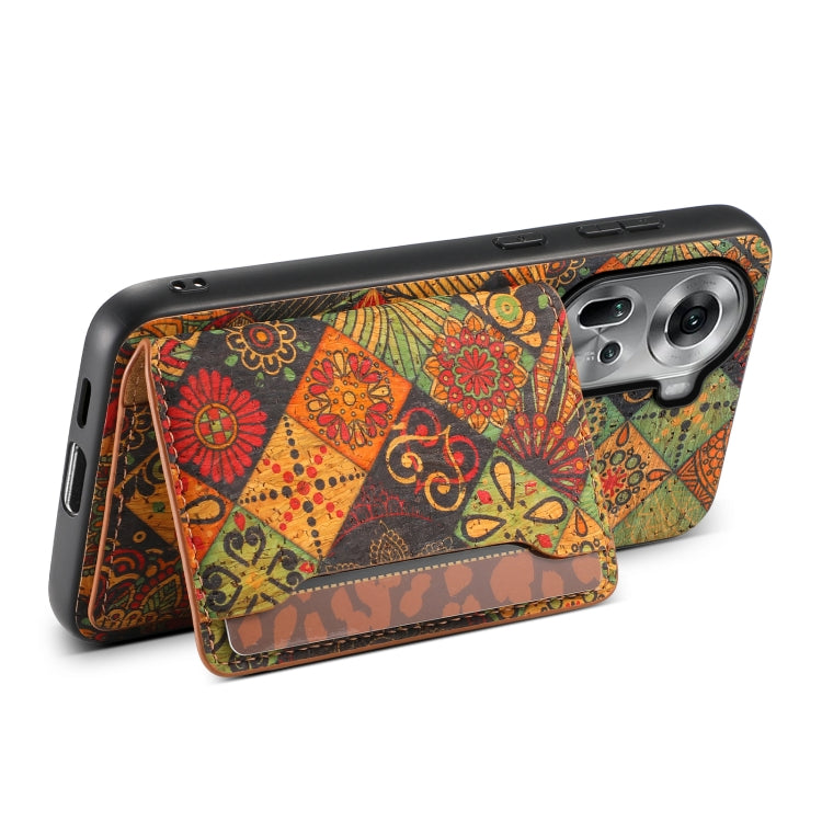 For OPPO Reno11 Global Card Slot Holder Phone Case(Autumn Yellow) by buy2fix