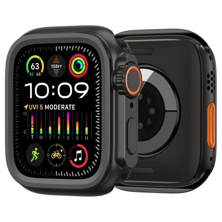 For Apple Watch Series 6 / 5 / 4 / SE 44mm Change to Ultra 49mm Titanium Alloy Watch Case(Black) - Watch Cases by buy2fix | Online Shopping UK | buy2fix