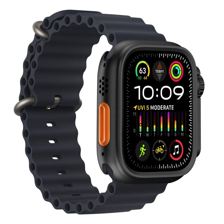For Apple Watch Series 6 / 5 / 4 / SE 44mm Change to Ultra 49mm Titanium Alloy Watch Case(Black) - Watch Cases by buy2fix | Online Shopping UK | buy2fix
