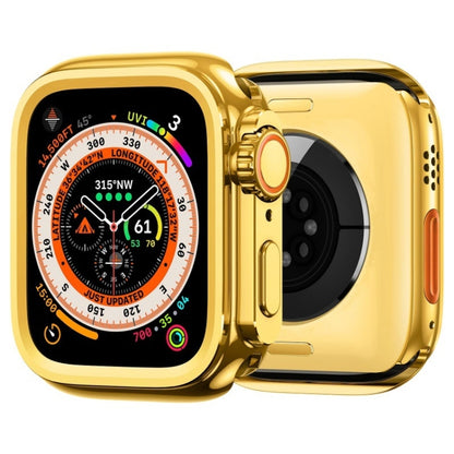For Apple Watch Series 6 / 5 / 4 / SE 44mm Change to Ultra 49mm Titanium Alloy Watch Case(Gold) by buy2fix