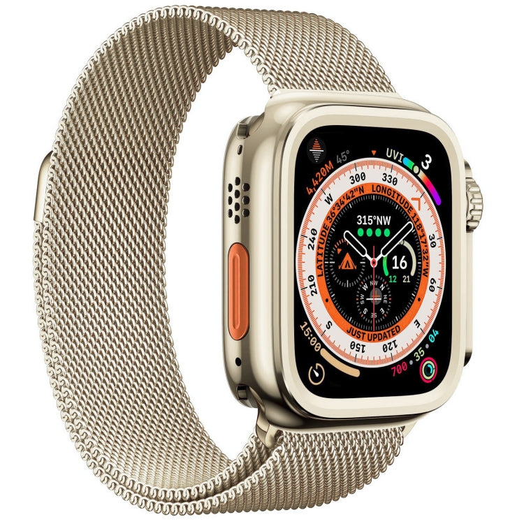 For Apple Watch Series 6 / 5 / 4 / SE 44mm Change to Ultra 49mm Titanium Alloy Watch Case(Titanium Color) by buy2fix