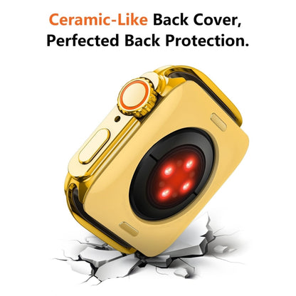 For Apple Watch Series 9 / 8 / 7 45mm Change to Ultra 49mm Titanium Alloy Watch Case(Gold) by buy2fix