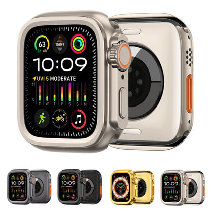 For Apple Watch Series 6 / 5 / 4 / SE 44mm Change to Ultra 49mm Titanium Alloy Watch Case(Black) - Watch Cases by buy2fix | Online Shopping UK | buy2fix