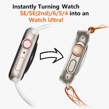 For Apple Watch Series 6 / 5 / 4 / SE 44mm Change to Ultra 49mm Titanium Alloy Watch Case(Gold) by buy2fix