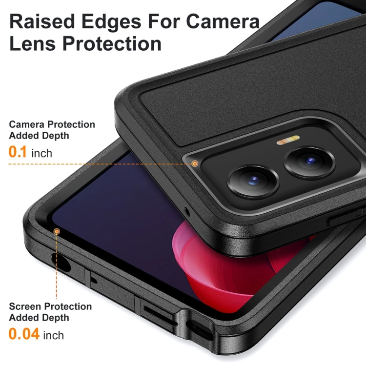 For Motorola Moto G Play 5G 2024 Life Waterproof Rugged PC + Silicone Phone Case(Black) by buy2fix