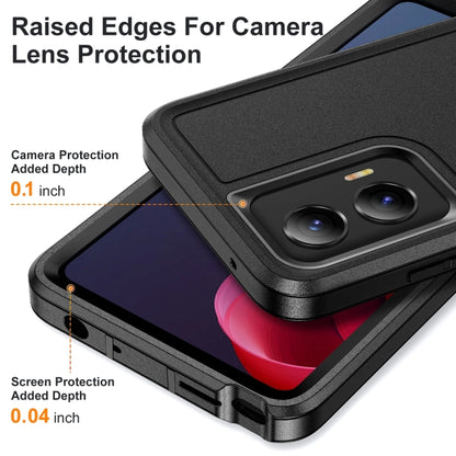 For Motorola Moto G Play 5G 2024 Life Waterproof Rugged PC + Silicone Phone Case(Black) by buy2fix