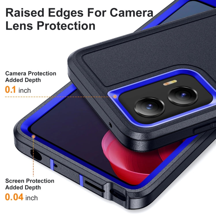 For Motorola Moto G Play 5G 2024 Life Waterproof Rugged PC + Silicone Phone Case(Dark Blue + Royal Blue) by buy2fix