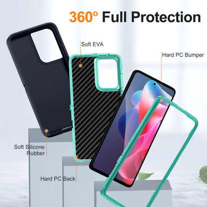 For Motorola Moto G Play 5G 2024 Life Waterproof Rugged PC + Silicone Phone Case(Dark Blue + Light Blue) by buy2fix
