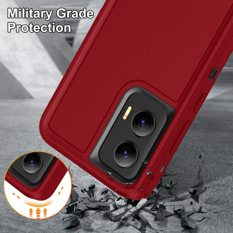 For Motorola Moto G Stylus 5G 2024 Life Waterproof Rugged PC + Silicone Phone Case(Red + Black) by buy2fix