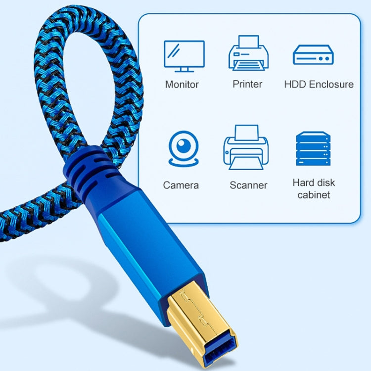 Printer / Hard Disk USB 3.0 A Male to B Male Connector Cable, Length:2m(Blue) by buy2fix