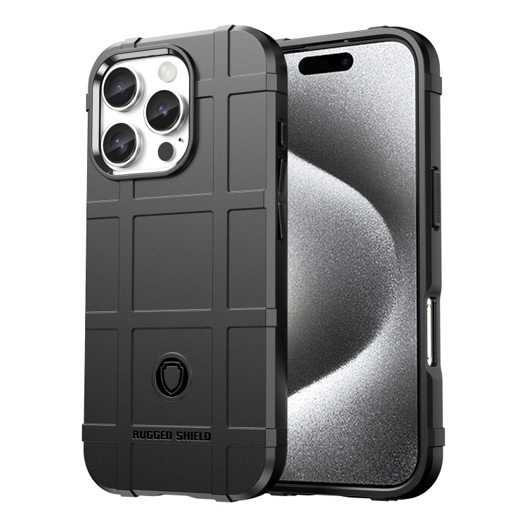 For iPhone 16 Pro Full Coverage Shockproof TPU Phone Case(Black) by buy2fix