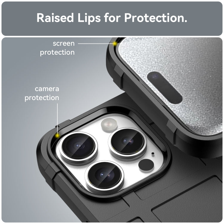 For iPhone 16 Pro Full Coverage Shockproof TPU Phone Case(Black) by buy2fix