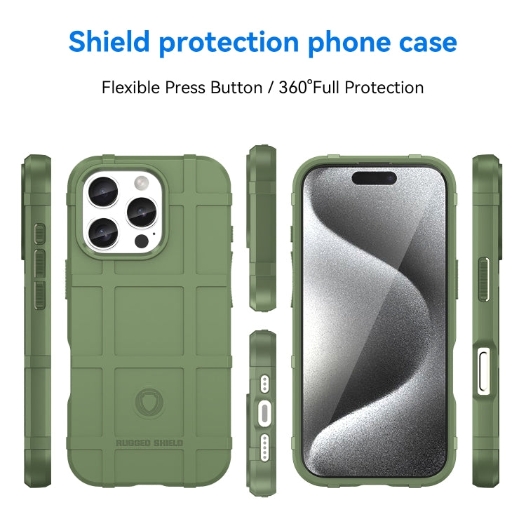 For iPhone 16 Pro Full Coverage Shockproof TPU Phone Case(Green) by buy2fix
