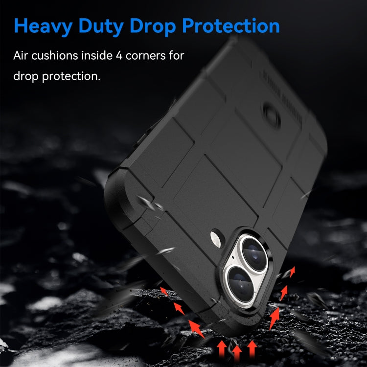 For iPhone 16 Plus Full Coverage Shockproof TPU Phone Case(Black) by buy2fix