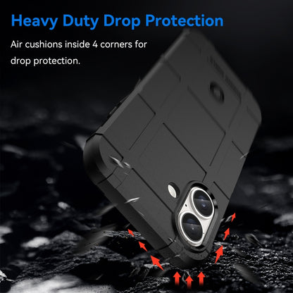 For iPhone 16 Plus Full Coverage Shockproof TPU Phone Case(Black) by buy2fix