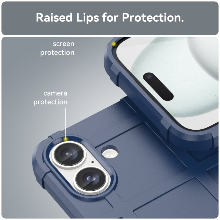 For iPhone 16 Plus Full Coverage Shockproof TPU Phone Case(Blue) by buy2fix