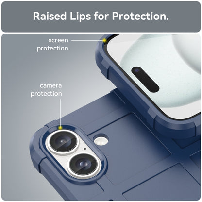 For iPhone 16 Plus Full Coverage Shockproof TPU Phone Case(Blue) by buy2fix
