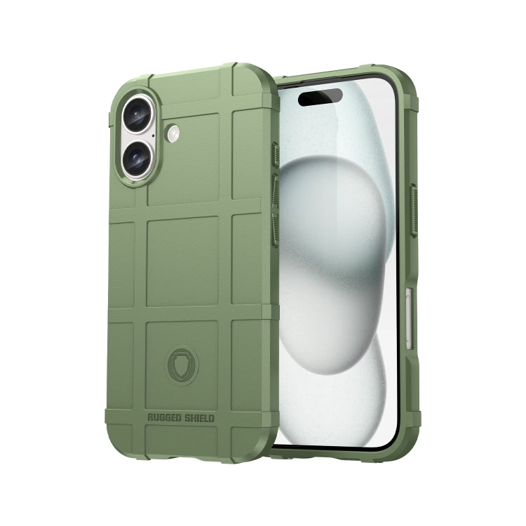 For iPhone 16 Plus Full Coverage Shockproof TPU Phone Case(Green) by buy2fix