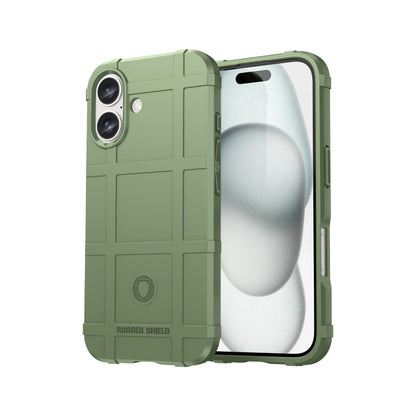 For iPhone 16 Plus Full Coverage Shockproof TPU Phone Case(Green) by buy2fix
