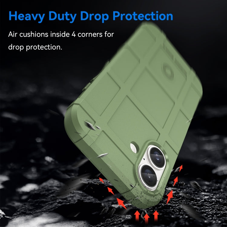 For iPhone 16 Plus Full Coverage Shockproof TPU Phone Case(Green) by buy2fix