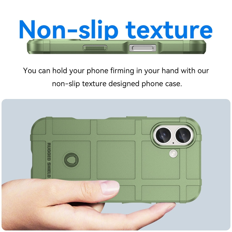 For iPhone 16 Plus Full Coverage Shockproof TPU Phone Case(Green) by buy2fix