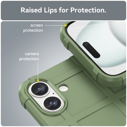 For iPhone 16 Plus Full Coverage Shockproof TPU Phone Case(Green) by buy2fix
