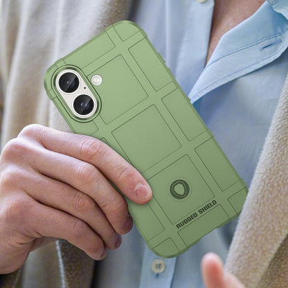 For iPhone 16 Plus Full Coverage Shockproof TPU Phone Case(Green) by buy2fix