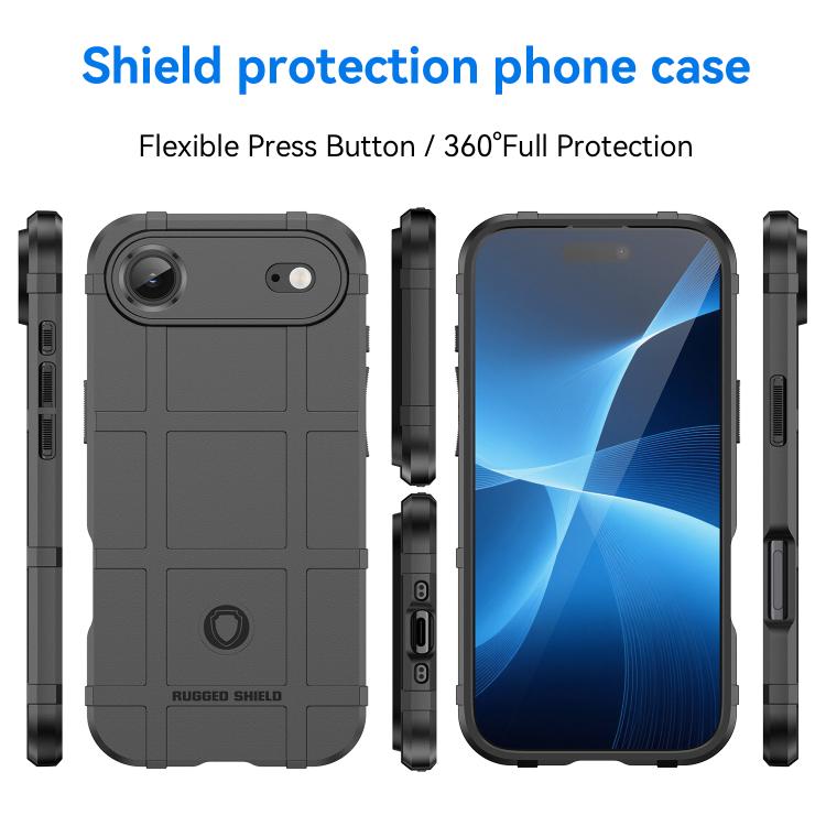 For iPhone Air Full Coverage Shockproof TPU Phone Case(Black) - iPhone Air Cases by buy2fix | Online Shopping UK | buy2fix