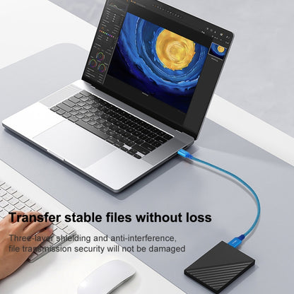 Printer / Hard Disk USB 3.0 Male to Male Connector Cable, Length:0.3m(Blue) by buy2fix