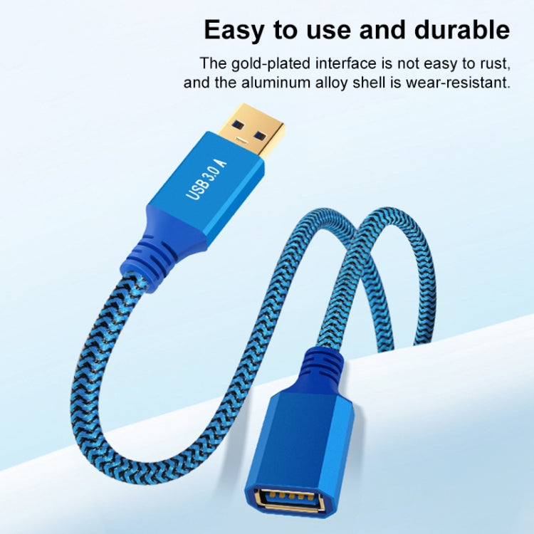 Printer / Hard Disk USB 3.0 Male to Female Extension Cable, Length:0.6m(Blue) by buy2fix