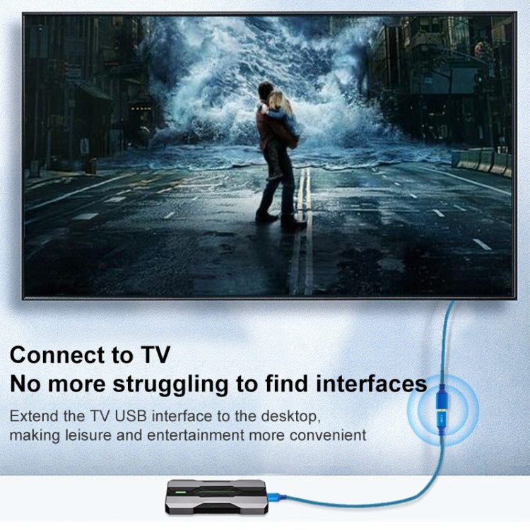 Printer / Hard Disk USB 3.0 Male to Female Extension Cable, Length:1m(Blue) by buy2fix