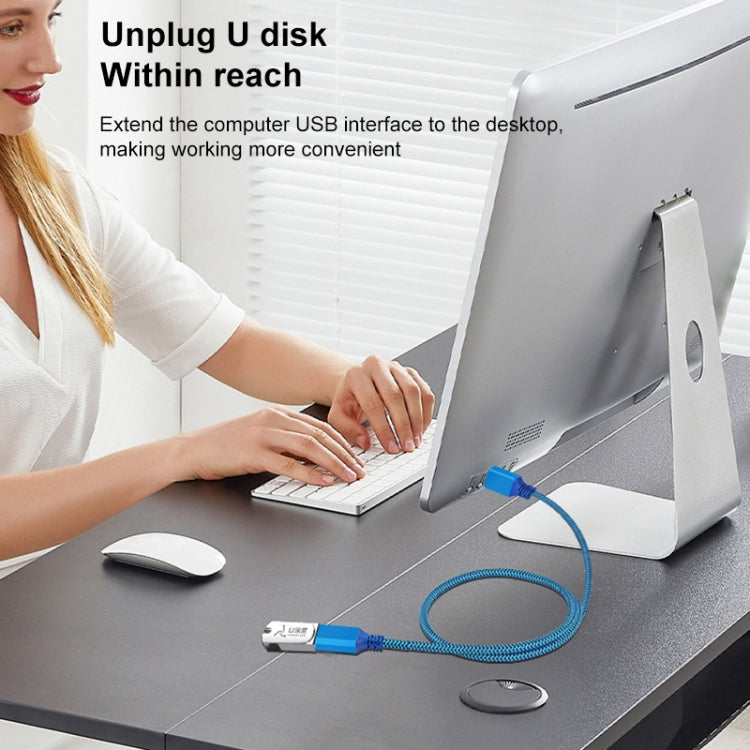 Printer / Hard Disk USB 3.0 Male to Female Extension Cable, Length:3m(Blue) by buy2fix