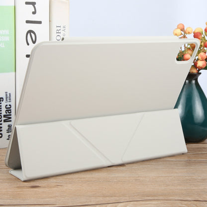 For iPad Air 13 2025 / 2024 Y-Shape Double-sided Clip Magnetic Smart Tablet Case(Light Grey) - iPad Air 13 2025 / 2024 Cases by buy2fix | Online Shopping UK | buy2fix