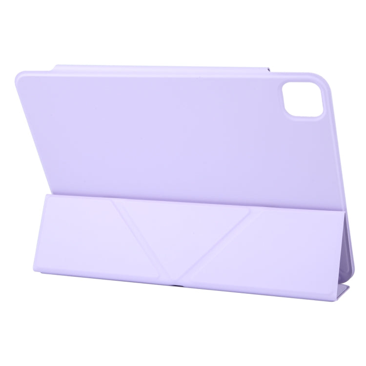 For iPad Pro 12.9 2022 / 2021 / 2020 Y-Shape Double-sided Clip Magnetic Smart Tablet Case(Purple) - iPad Pro 12.9 (2022/2021) Cases by buy2fix | Online Shopping UK | buy2fix