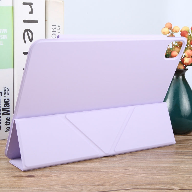 For iPad Pro 12.9 2022 / 2021 / 2020 Y-Shape Double-sided Clip Magnetic Smart Tablet Case(Purple) - iPad Pro 12.9 (2022/2021) Cases by buy2fix | Online Shopping UK | buy2fix