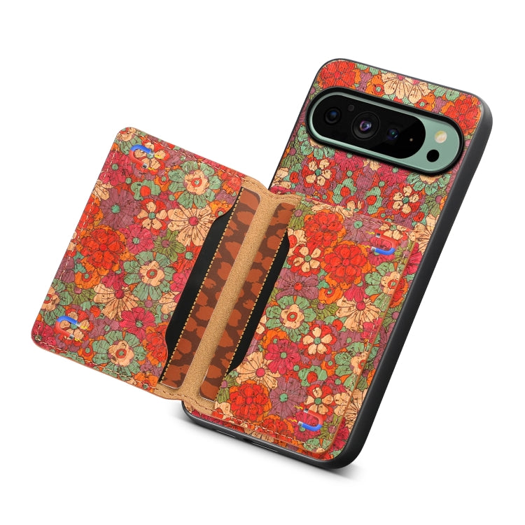 For Google Pixel 9 Card Slot Holder Phone Case(Summer Red) by buy2fix