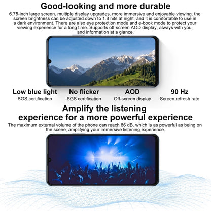 HUAWEI Enjoy 70S, 8GB+128GB, Side Fingerprint Identification, 6.75 inch HarmonyOS 4.2 Octa Core 2.4GHz, Network: 4G, Not Support Google Play(Blue) by Huawei