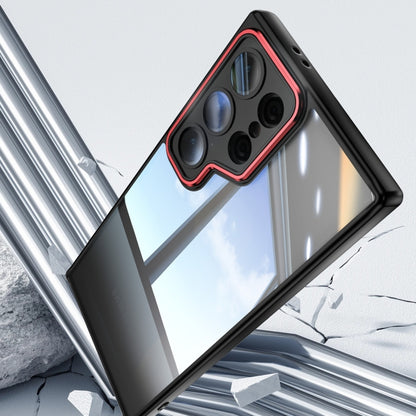 For Samsung Galaxy S25 Ultra 5G Acrylic Hybrid TPU Armor Shockproof Phone Case(Black Red) by buy2fix