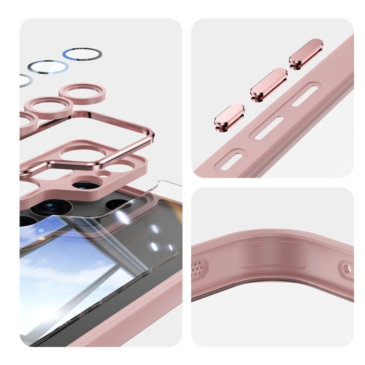 For Samsung Galaxy S25 Ultra 5G Acrylic Hybrid TPU Armor Shockproof Phone Case(Pink) by buy2fix