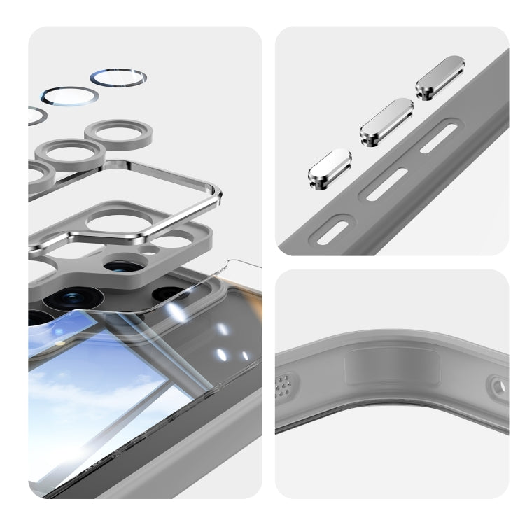 For Samsung Galaxy S25 Ultra 5G Acrylic Hybrid TPU Armor Shockproof Phone Case(Grey) by buy2fix