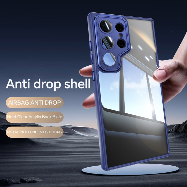 For Samsung Galaxy S25 Ultra 5G Acrylic Hybrid TPU Armor Shockproof Phone Case(Blue) by buy2fix