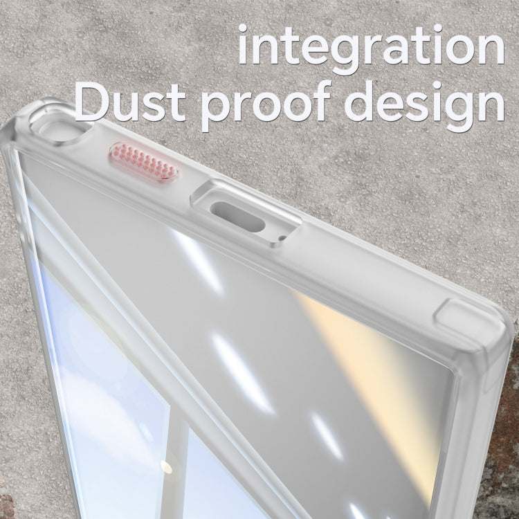 For Samsung Galaxy S25 Ultra 5G Acrylic Hybrid TPU Armor Shockproof Phone Case(Transparent) by buy2fix